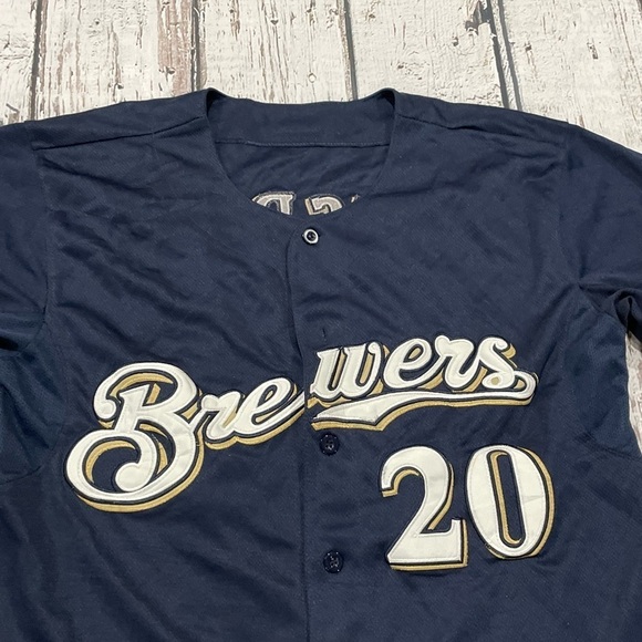 Jonathan Lucroy Milwaukee Brewers Stitched MLB Baseball Majestic Jersey - Picture 8 of 10